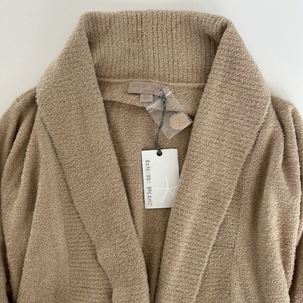 Barefoot Dreams CozyChic Lite Circle Cardigan Womens Sz XS/S Tan Soft Camel NWT